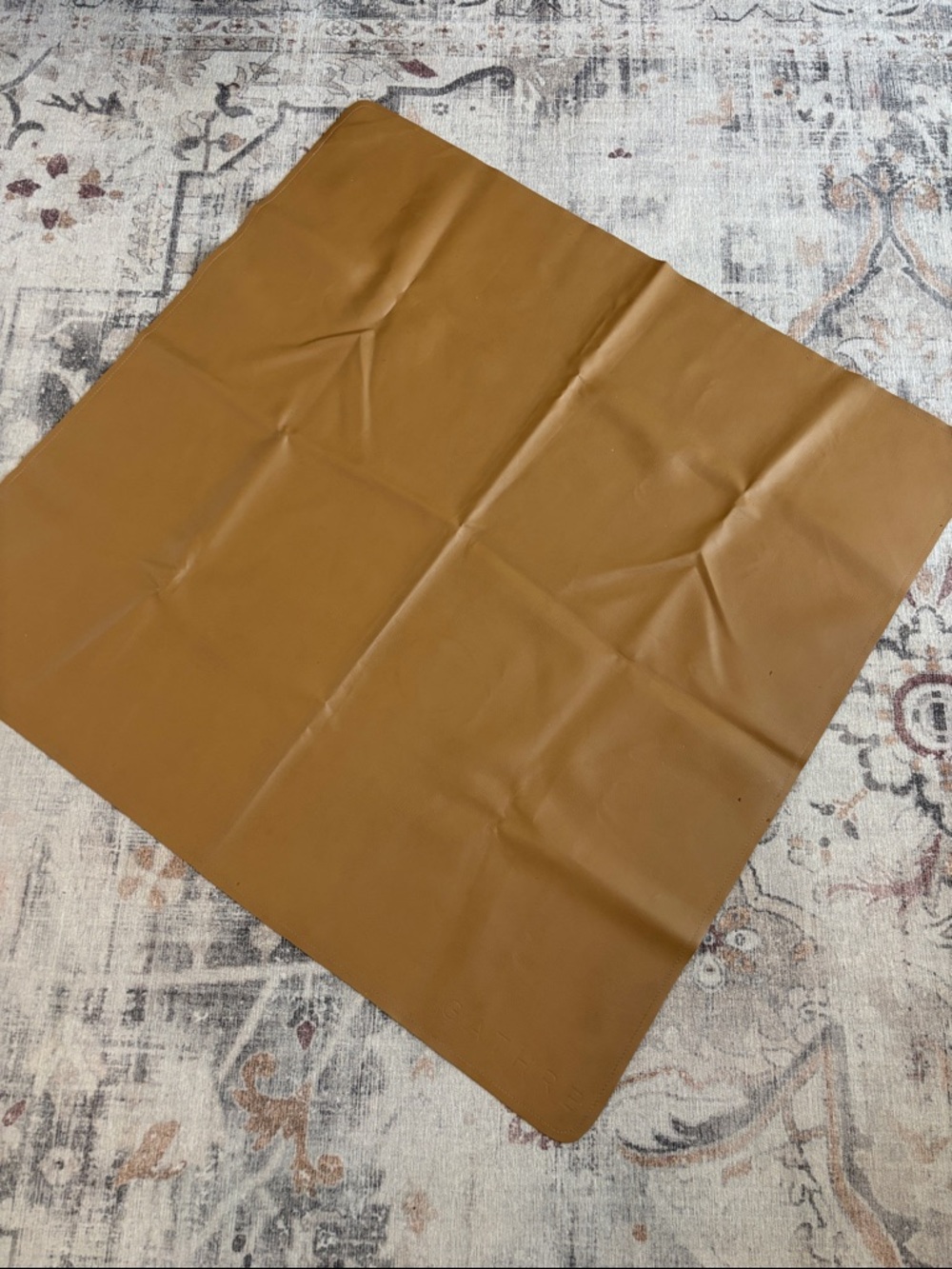 Gathre Leather Play Mat in Cognac Brown